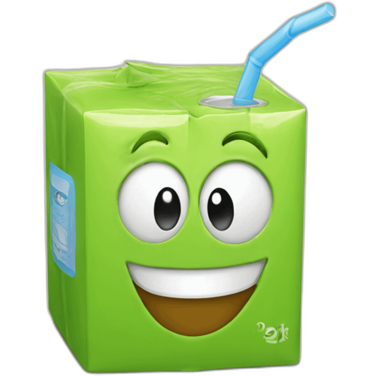 Juice box with smile emoji