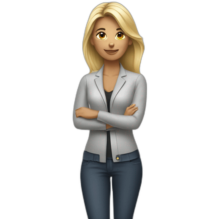 a Porsche woman emoji