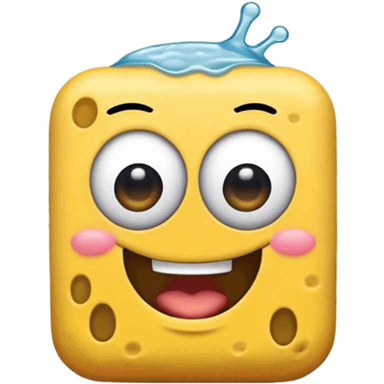 Cara de Bob esponja enojado emoji