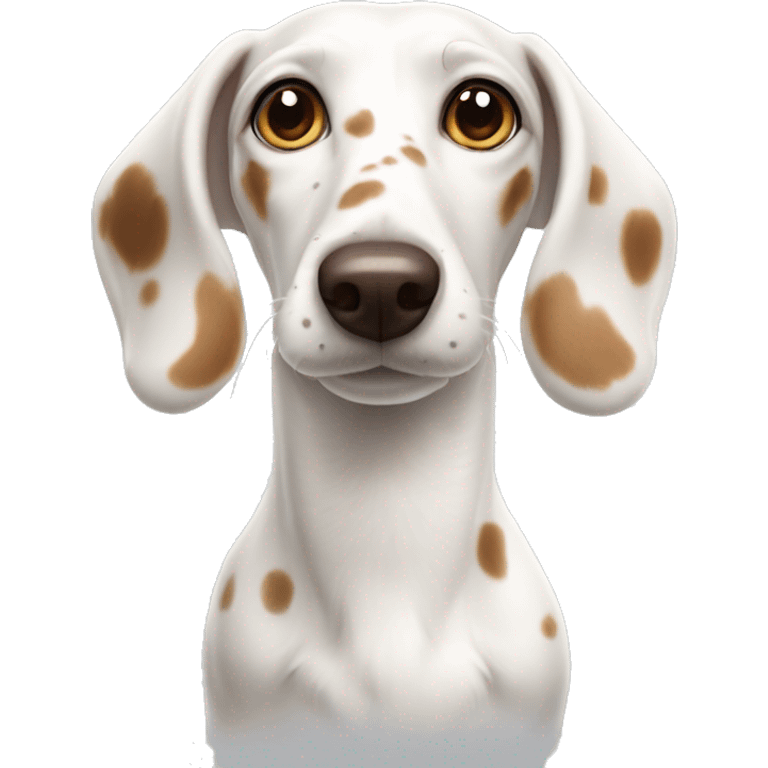 white dachshund with brown spots emoji