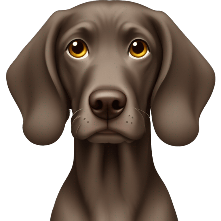 Brown longhair Weimaraner emoji