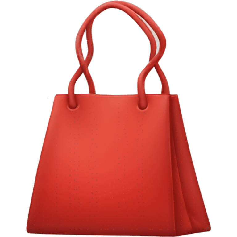 red bag simple with discount symbol emoji