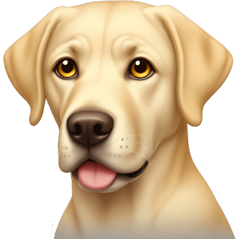 yellow lab brown eyes full body  emoji