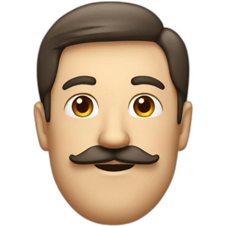 Homme avec une moustache carré en dessous du nez emoji