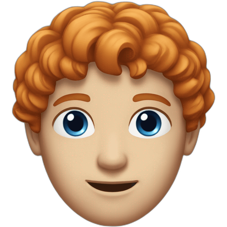 Redhead guy with blue eyes emoji