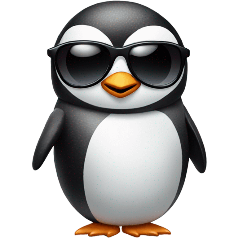 Penguin with sunglasses  emoji