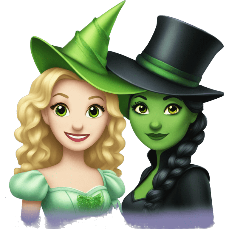 Glinda and elphaba from Wicked together emoji