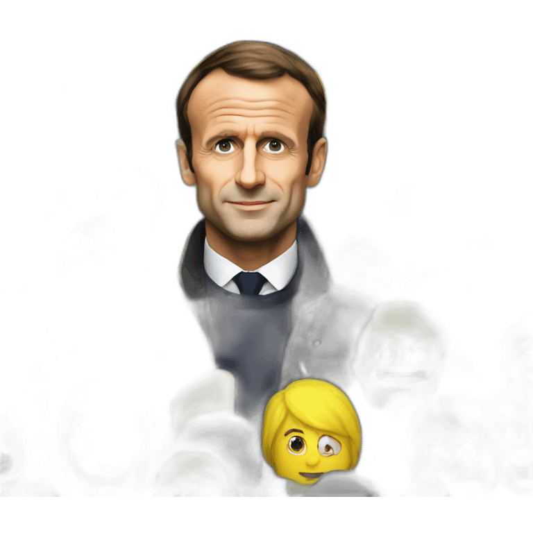 Emmanuel macron supportant les gilets jaunes emoji