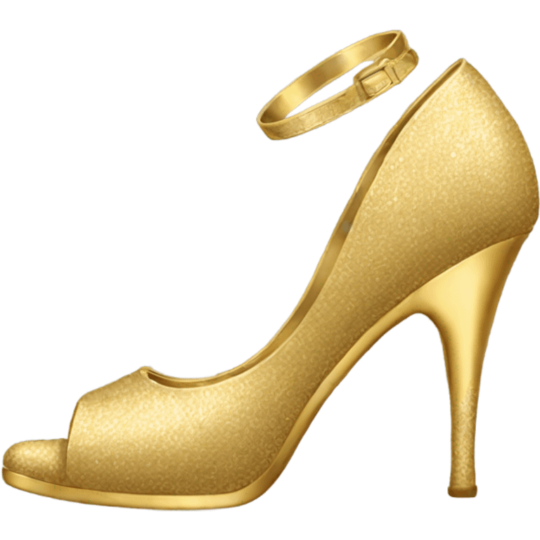 gold high heels emoji