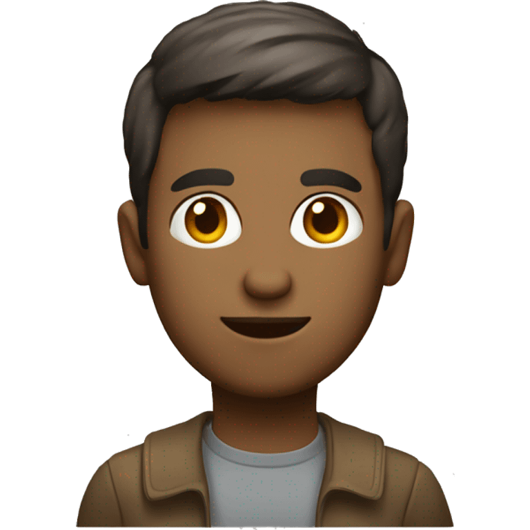 brown short haired developer with macbook emoji