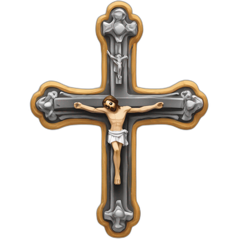 Crucifixo de prata vazio emoji