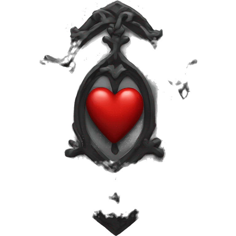 Gothic red heart emoji