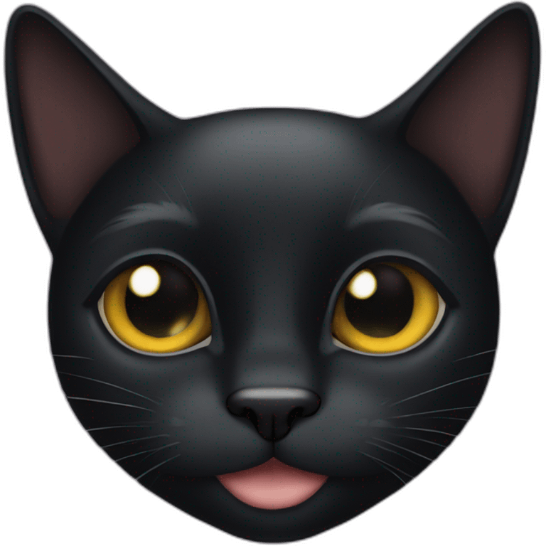 black cat with one eye emoji