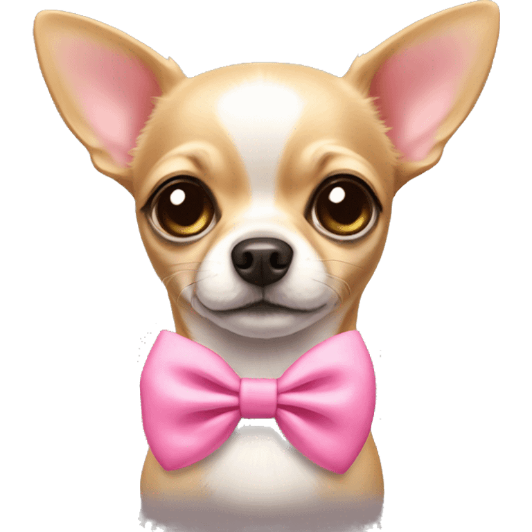 Chihuahua with pink bow emoji