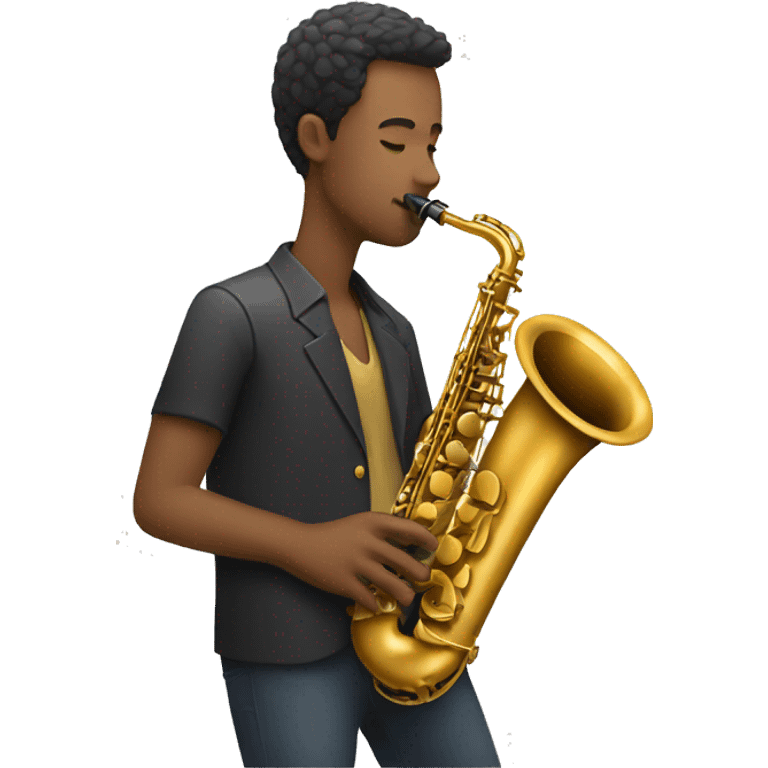 man playing saxophone emoji