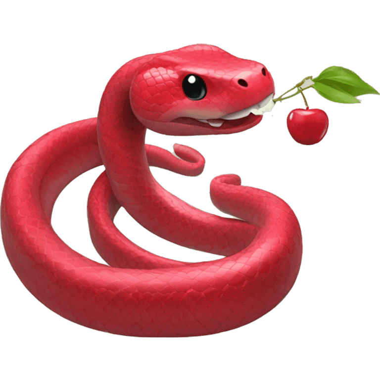 Snake with cerises emoji