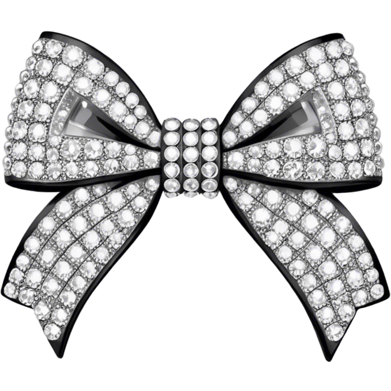 Rhinestone bow hair clip  emoji