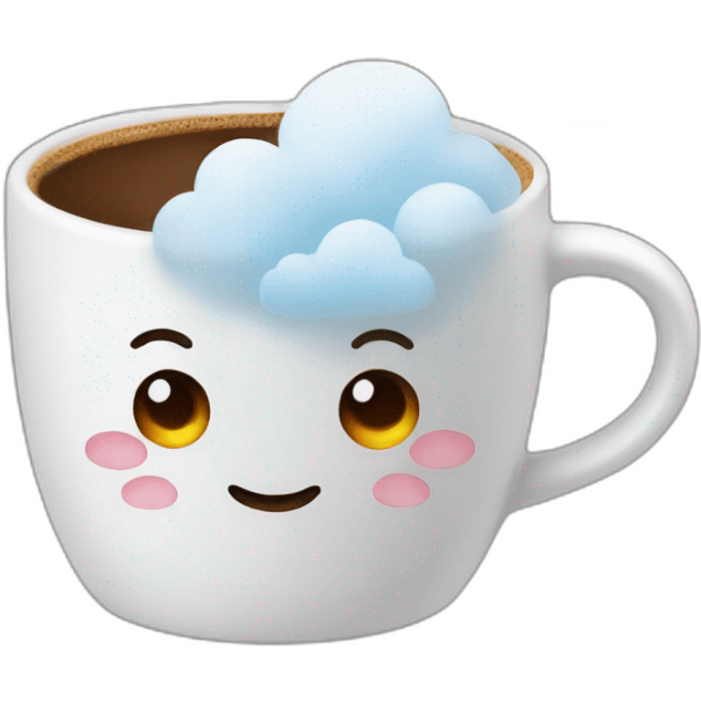 clouds in coffee cup emoji