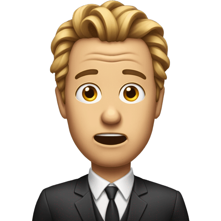 A very panicked lawyer pulled out his hair emoji