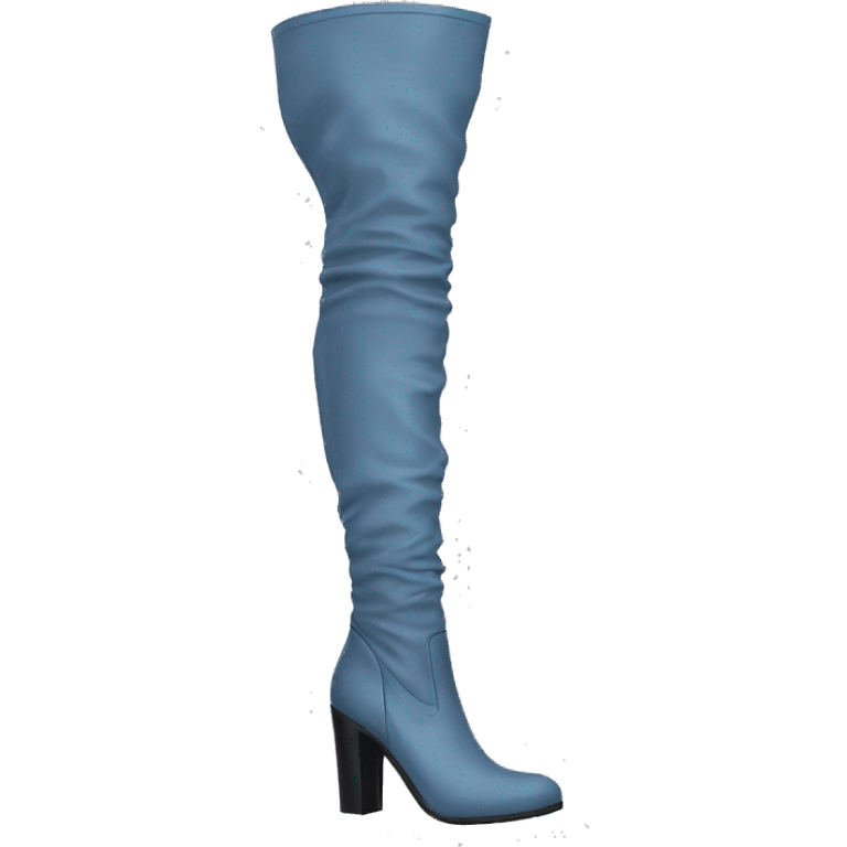 Dust blue thigh high boots emoji