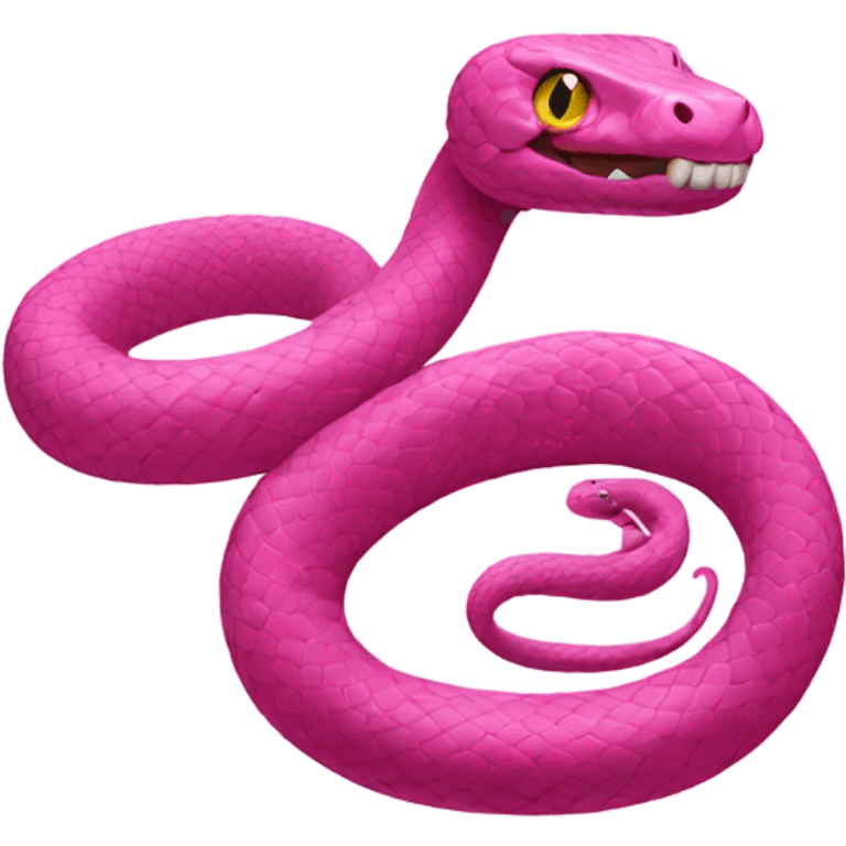 Pink snake emoji