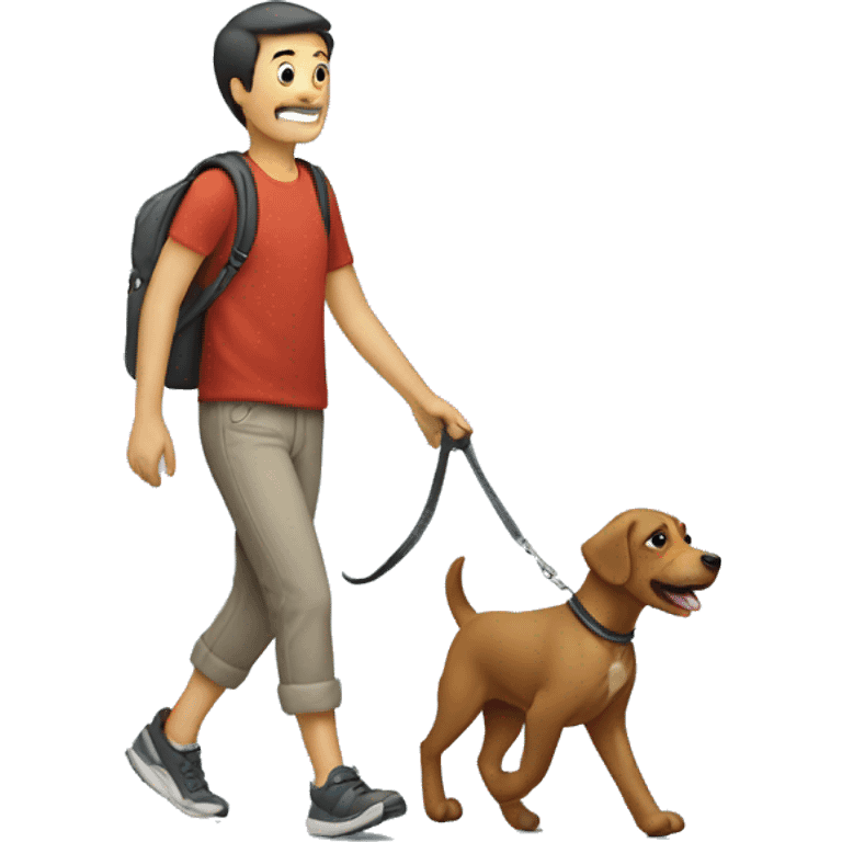 Dog walking human emoji