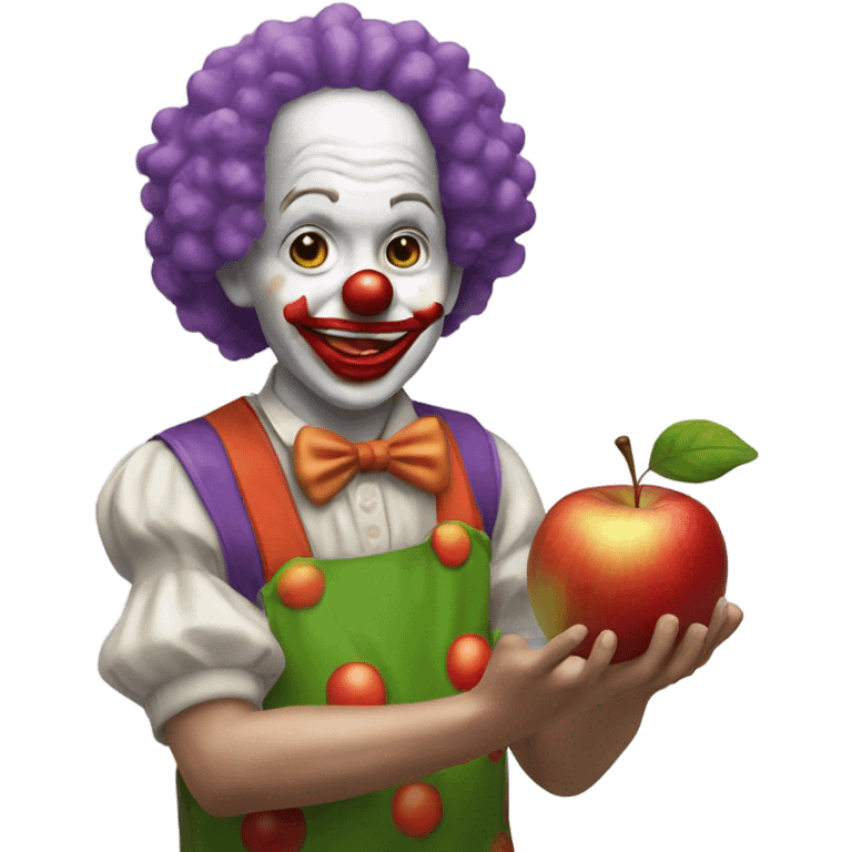 clown jugging apples emoji