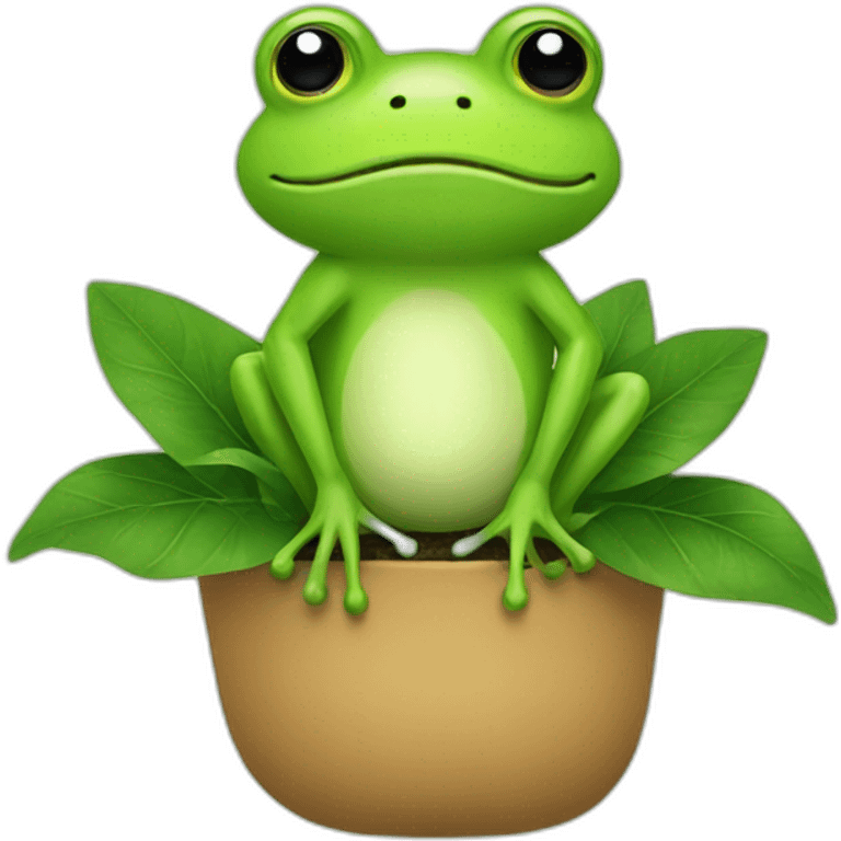 frog and plant emoji