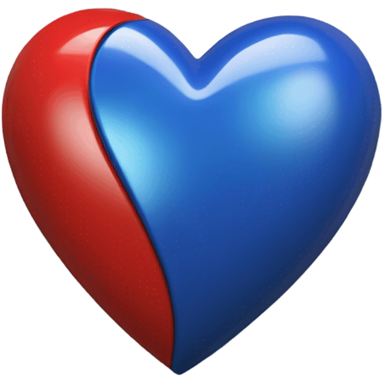 red and blue heart  emoji