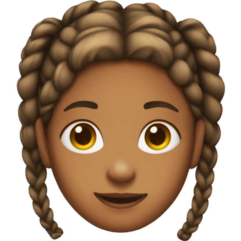 A girl with two braids  emoji