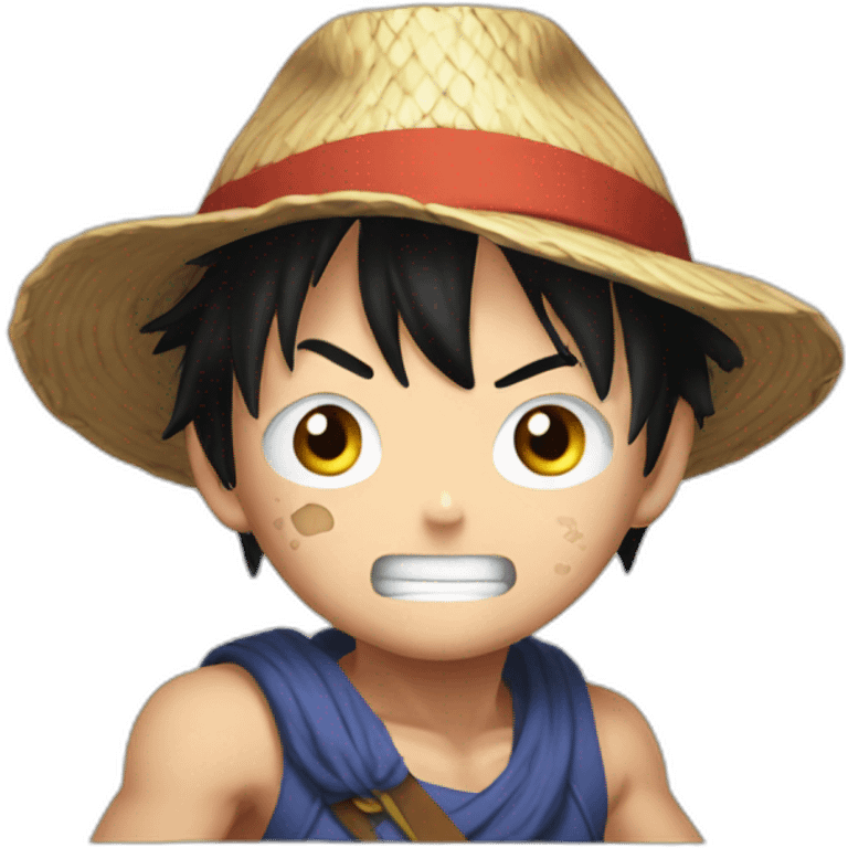 Mini luffy au combat emoji