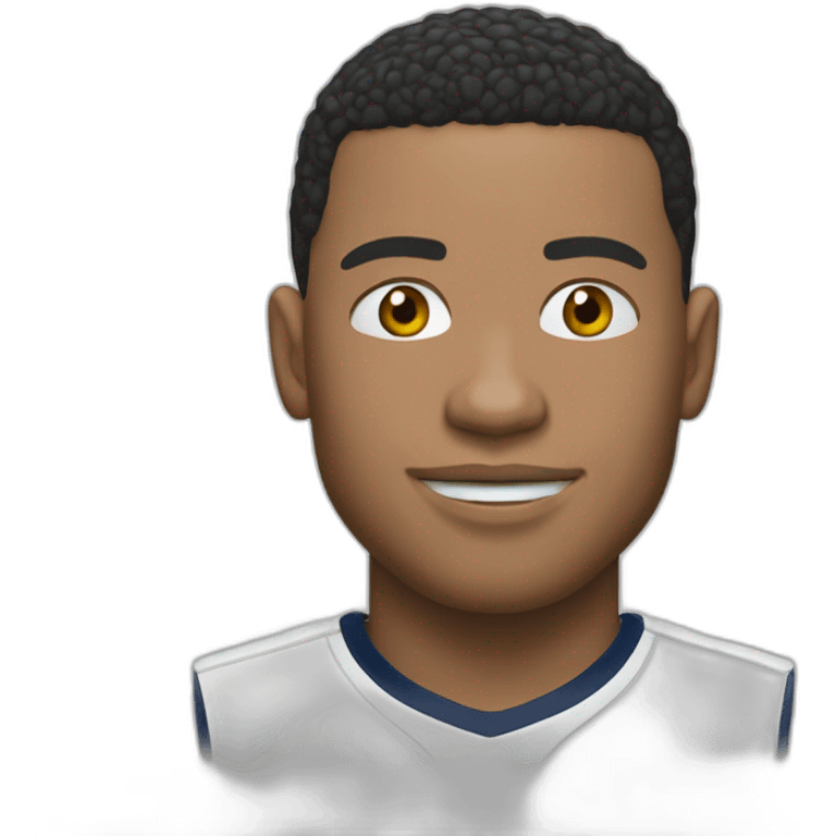 Mbappé qui frappe emoji