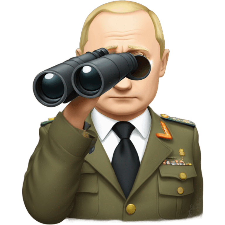 Putin with binoculars emoji