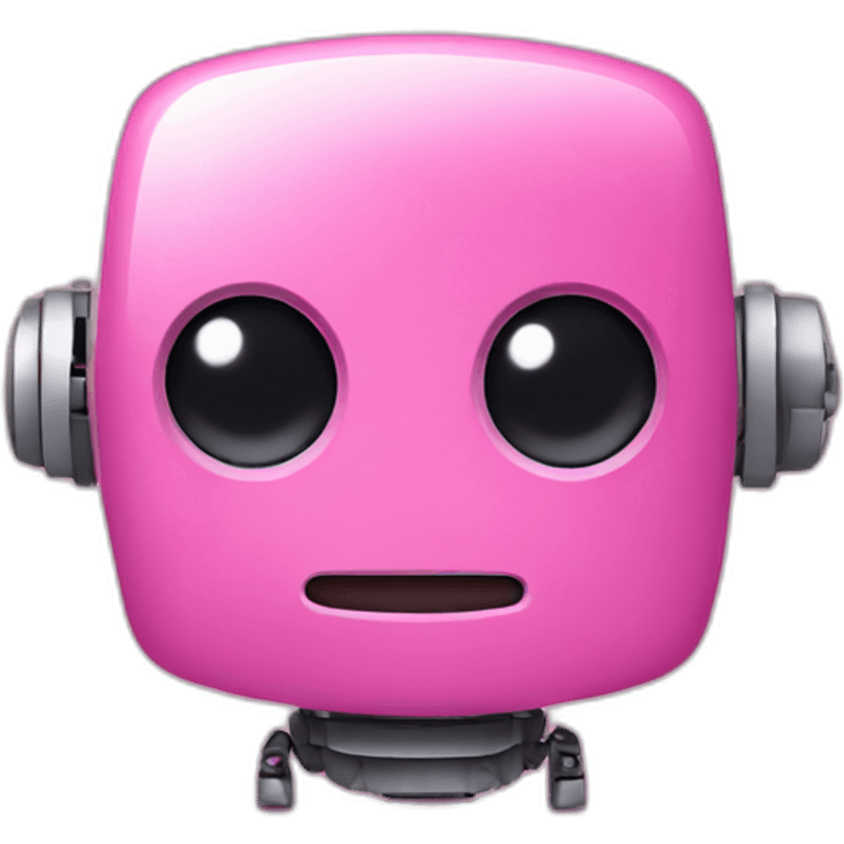 Pink cute robot emoji