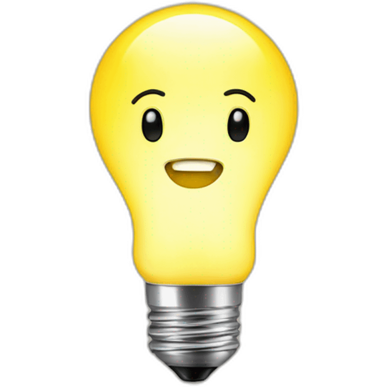 yellow smiling light bulb emoji