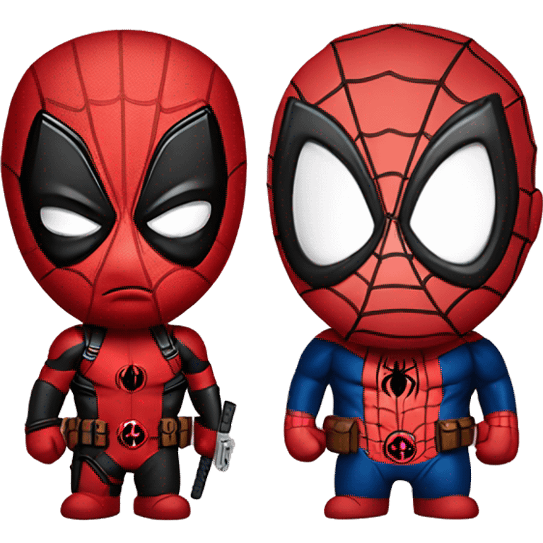 Deadpool with spiderman emoji