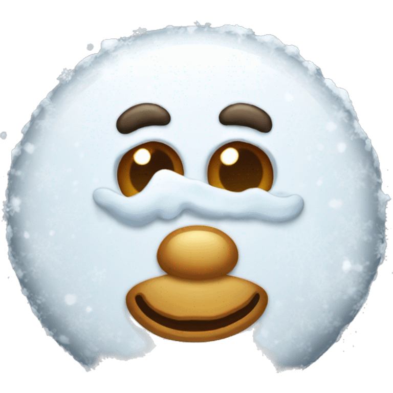 christmas snowy button, game icon emoji