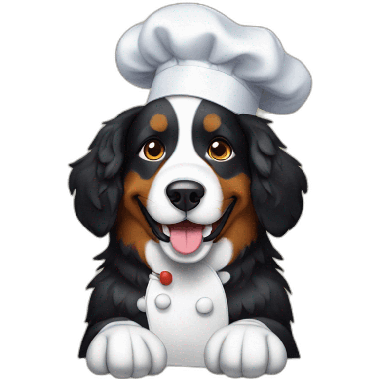 bernese mountain dog baking chef emoji