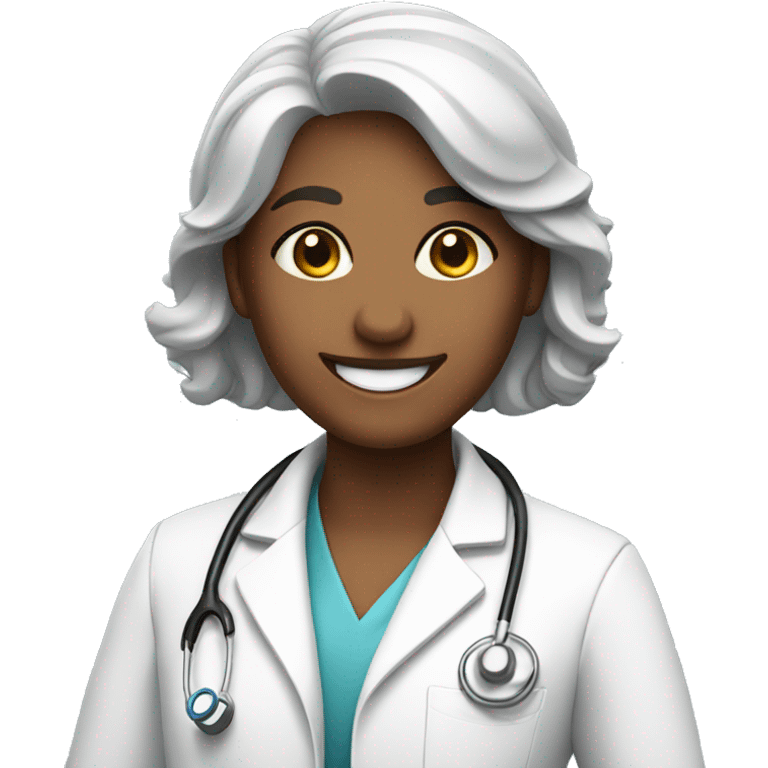 a smiling beautiful doctor emoji