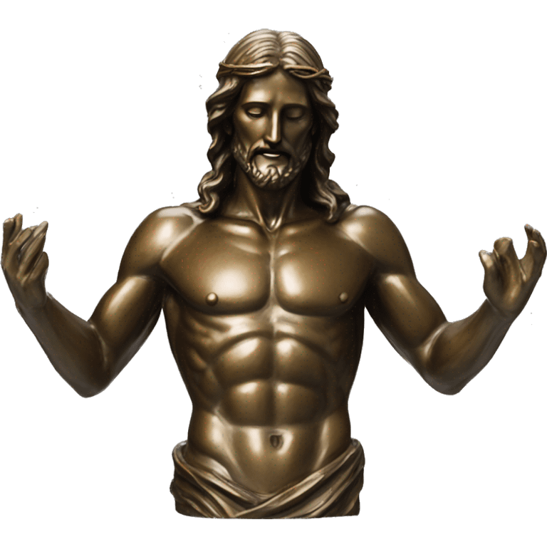 christ body statue bronze emoji