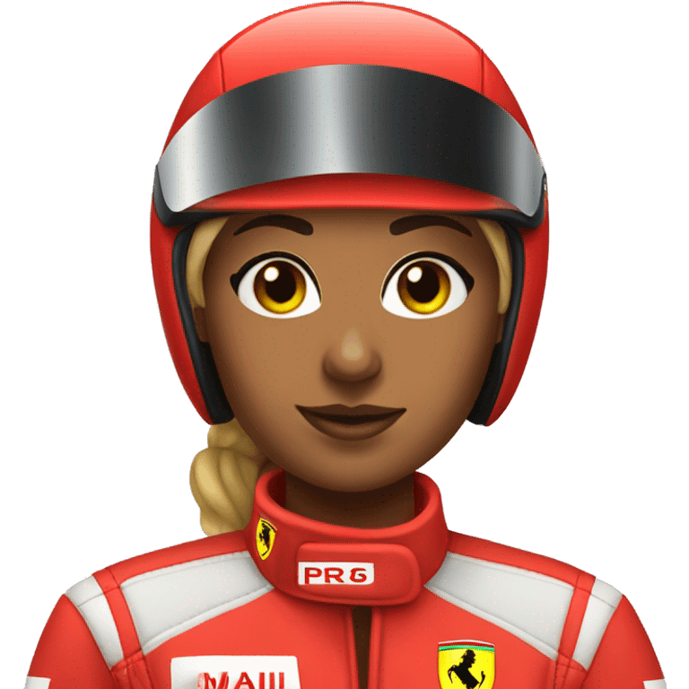 ferrari female racecar driver emoji