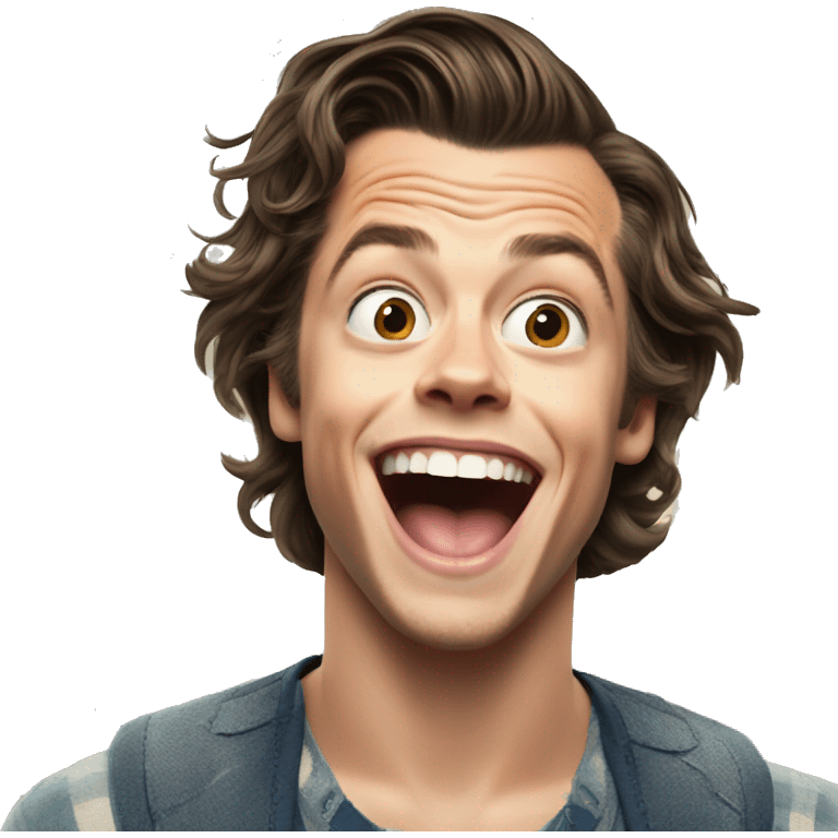 Harry Styles happily surprised emoji