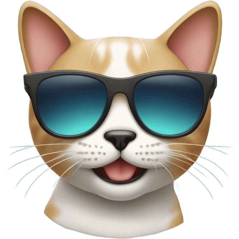 Cat with sunglasses emoji