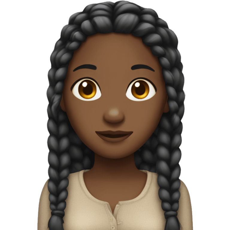 Black girl with braids emoji