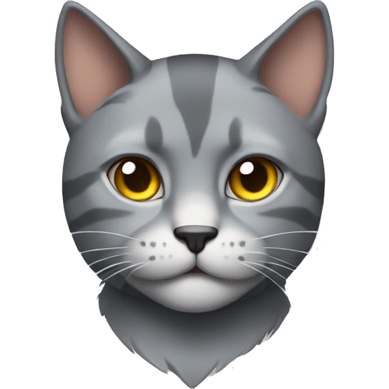 gray Muscular Cat emoji