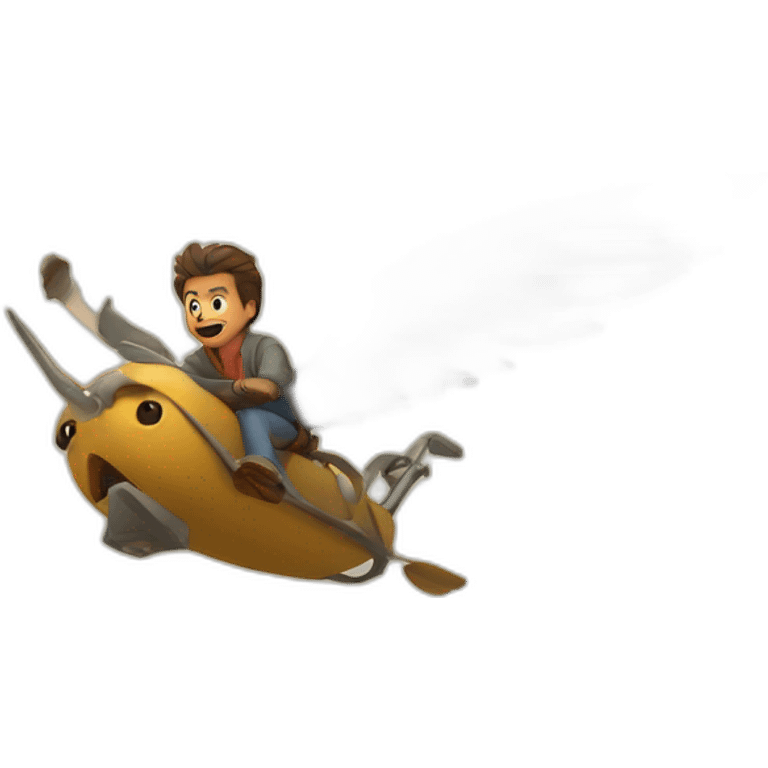 Man Flying On A Torpido emoji