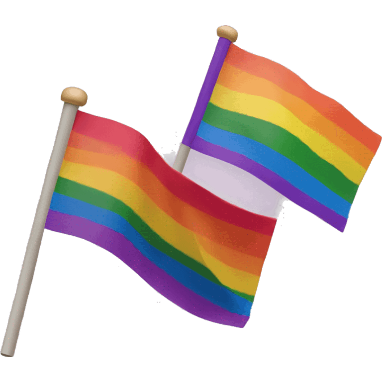 bi flag with gay flag emoji