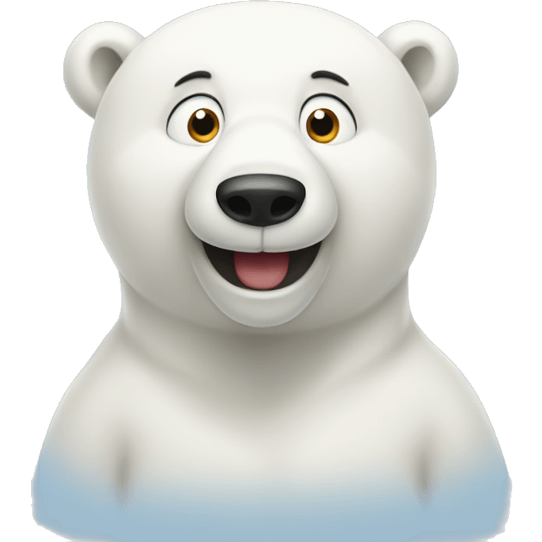 Happy polar bear emoji