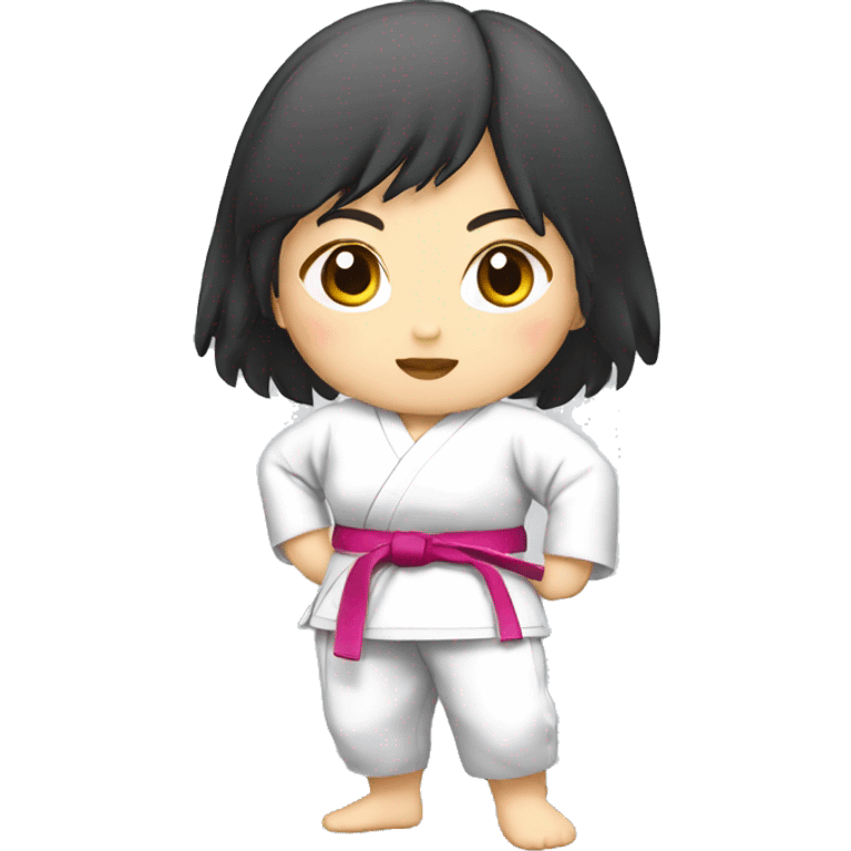 A Japanese chubby girl karate fighter emoji