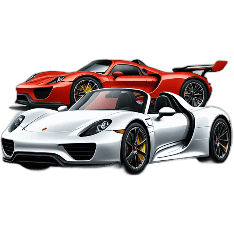 Porsche 918 spider sur un xwing piloter par macron emoji